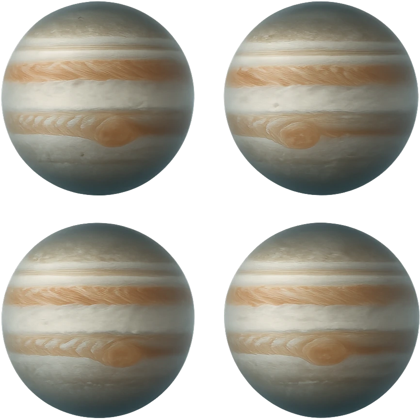 Jupiter planet with swirling clouds emoji