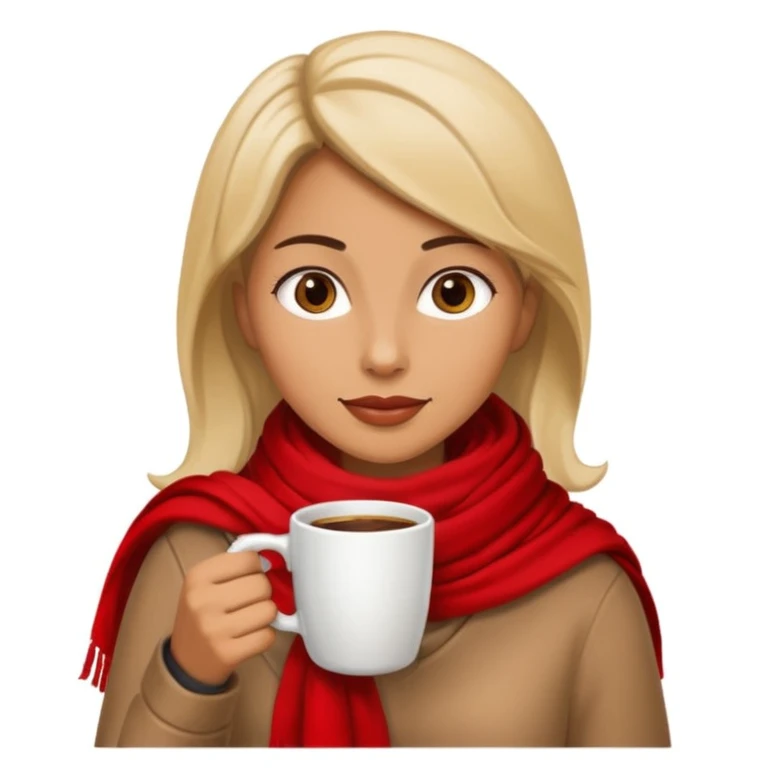 woman drinking coffee in a cafe emoji