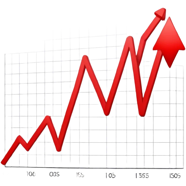 short red descending down graph emoji
