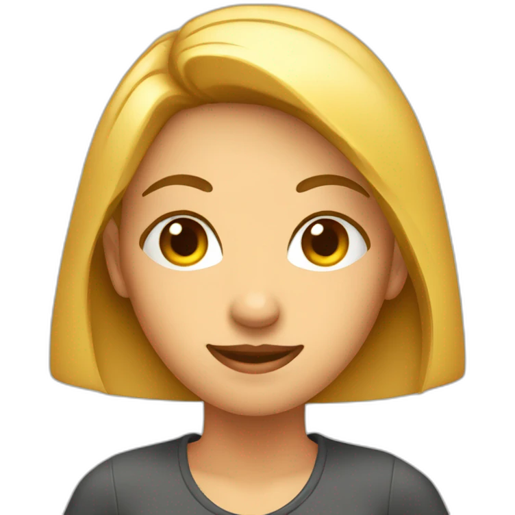 Personnage derrière femme emoji