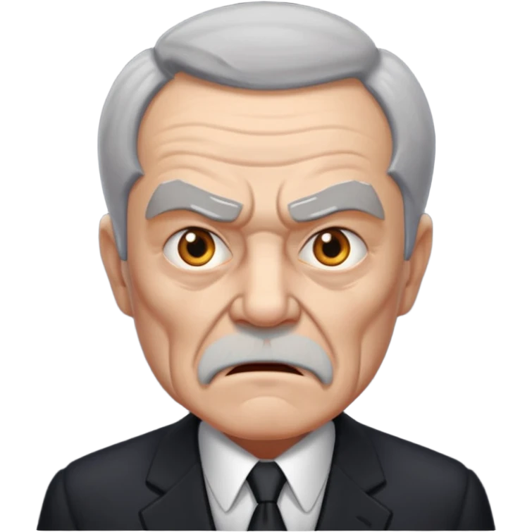 aggressive old guy in suit emoji