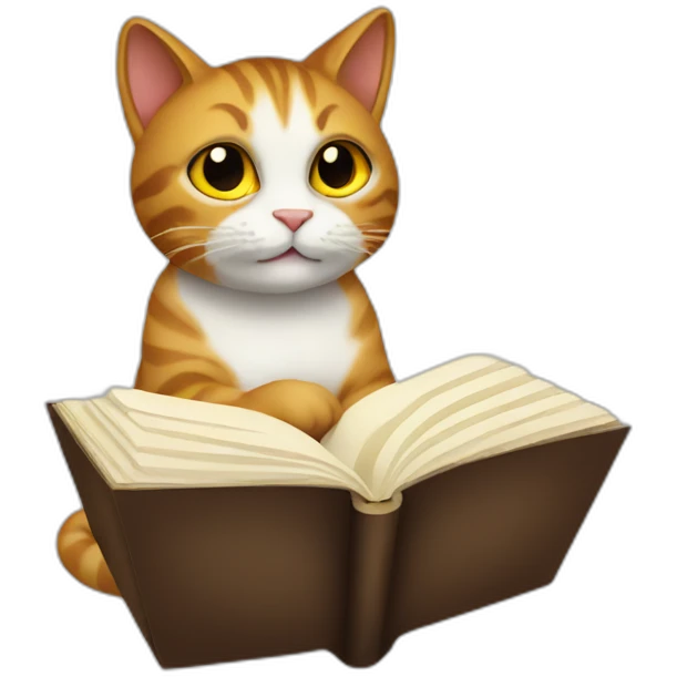 cat with a book emoji