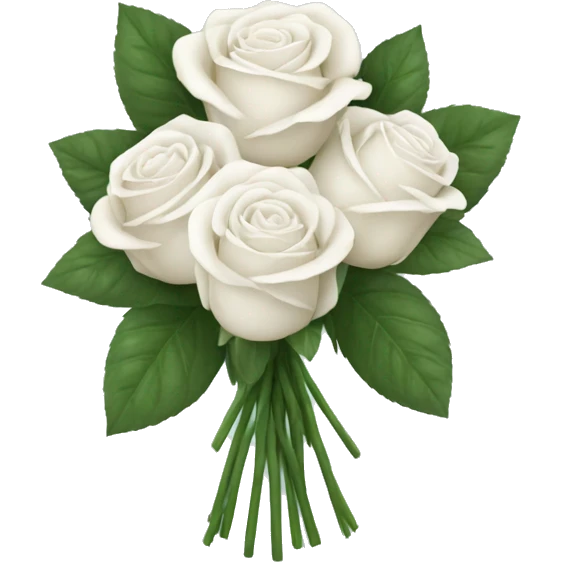 White rose flower bouquet emoji