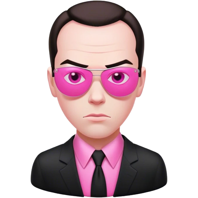 Agent Smith matrix in pink emoji
