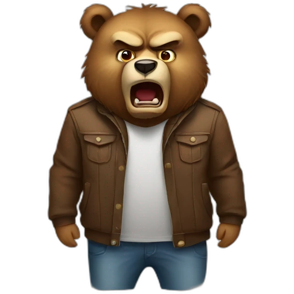 Angry bear emoji
