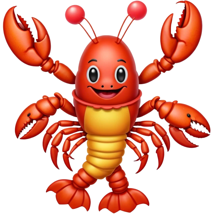 A lobster dressed as a clown emoji
