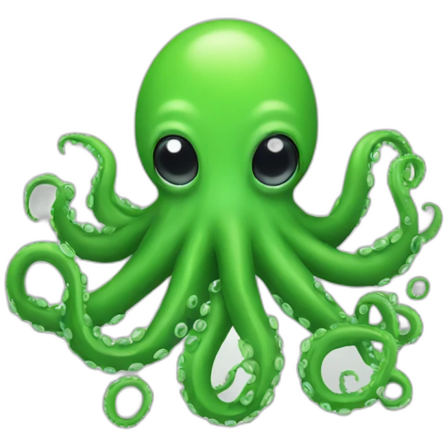 Green octopus emoji