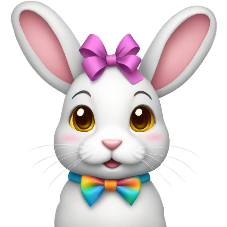 Bunny with bows emoji