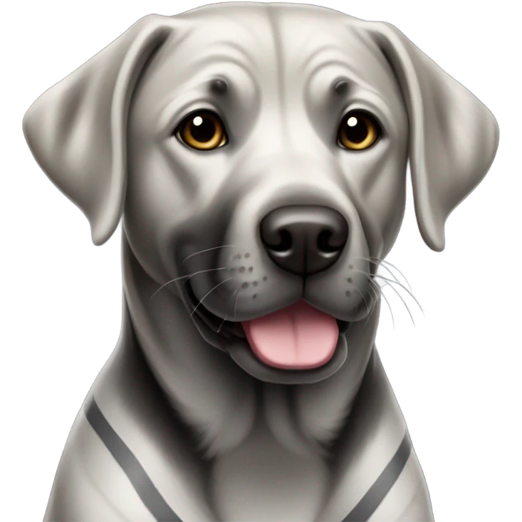 Black gray lab striped emoji