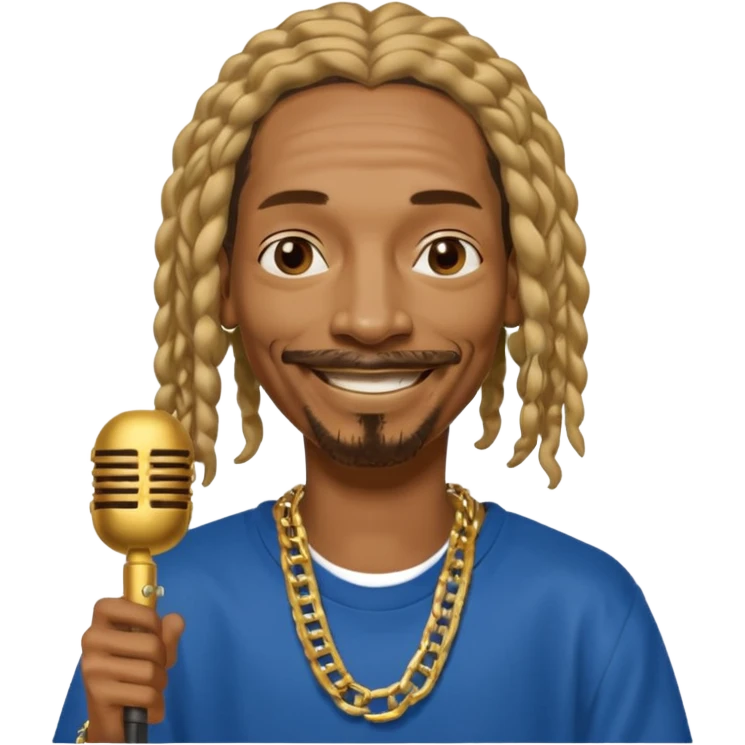 snoop dog with microphone emoji