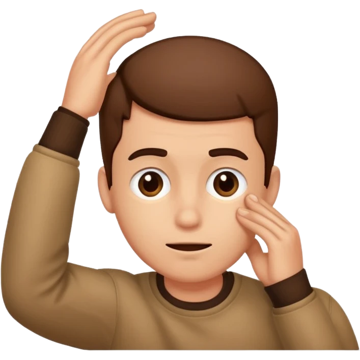 Guy scratching head  emoji