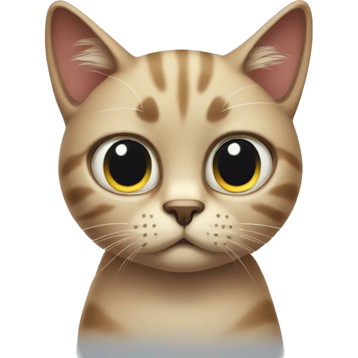Cat with a concerned expression emoji