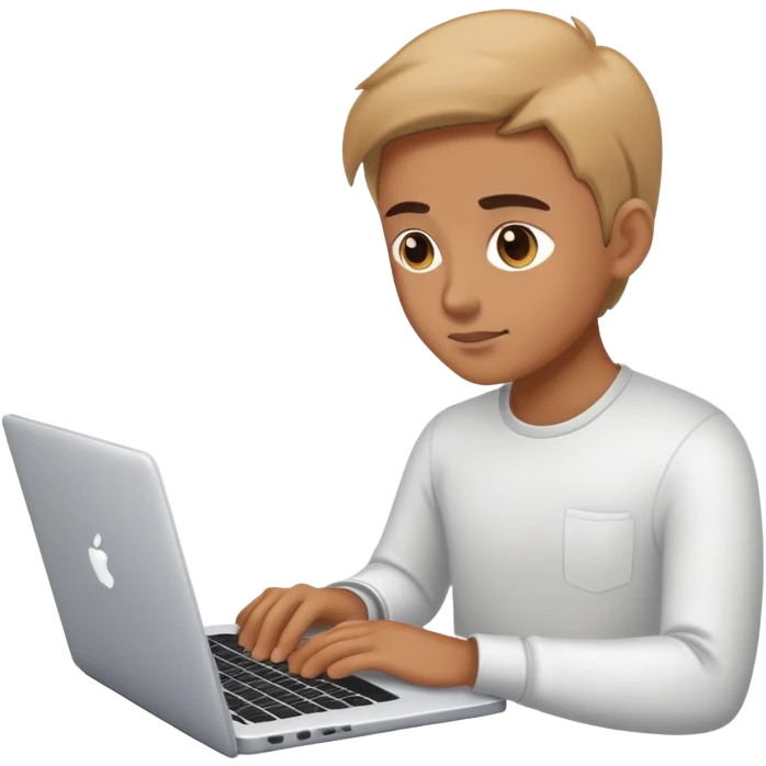 persona con una laptop, trabajando sola emoji