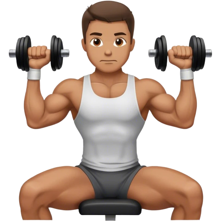 man seated weighted wrist curl emoji