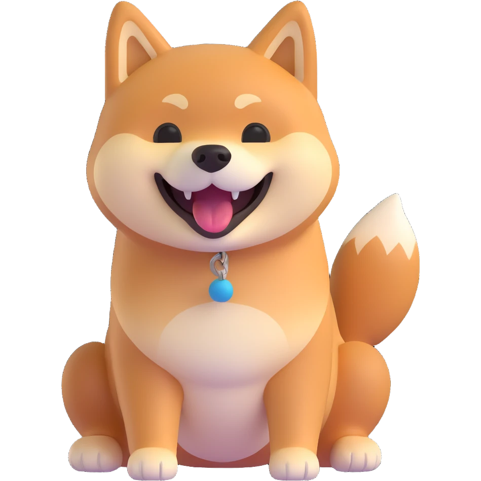 shiba inu, laughing emoji