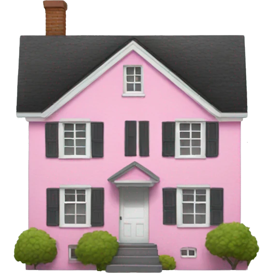 The pink house emoji