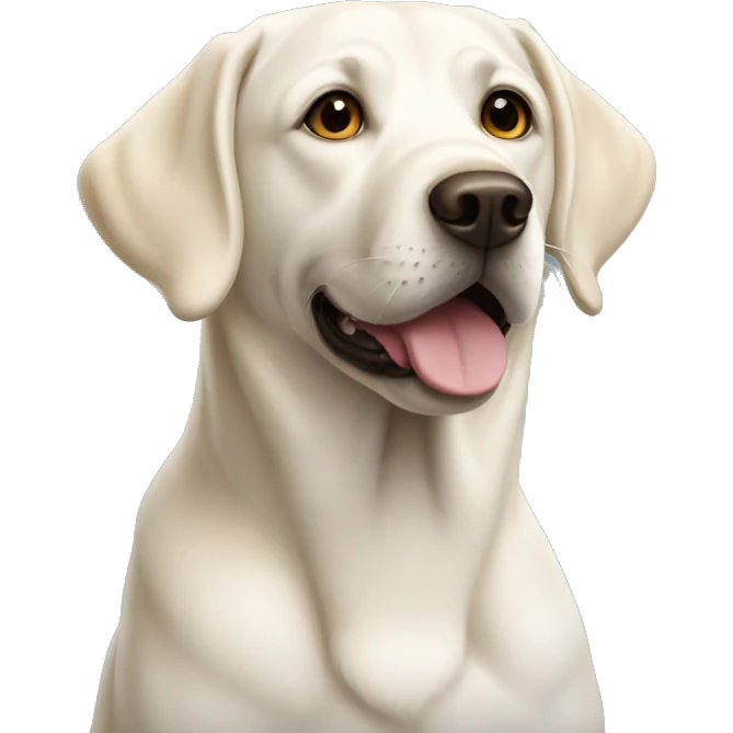 White Labrador dog  emoji