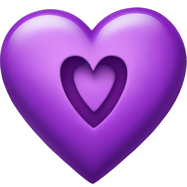 Purple heart with the letter C emoji