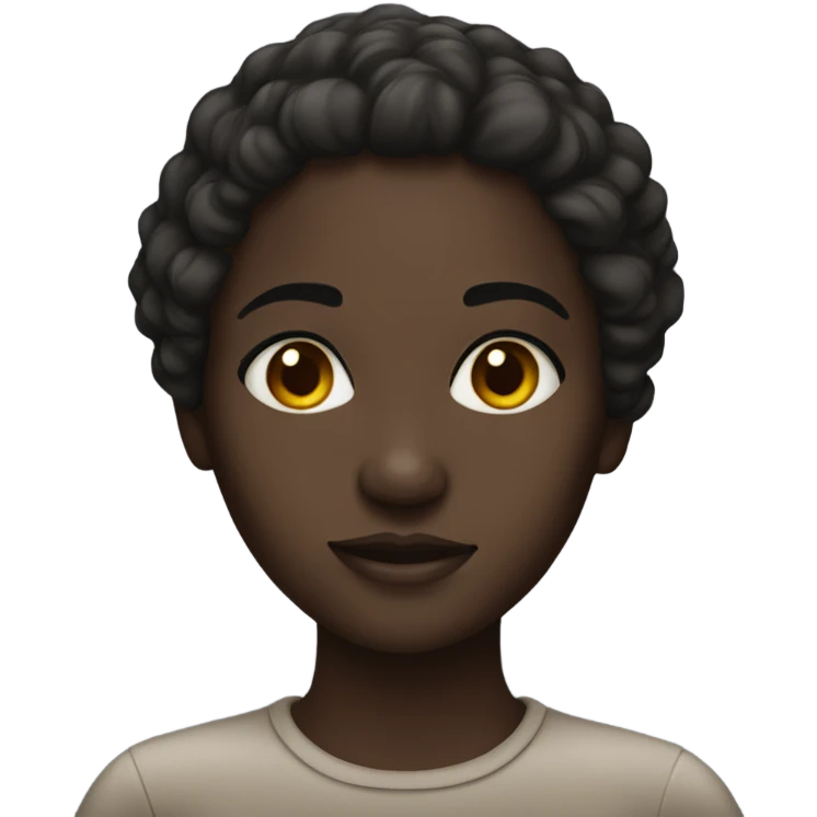 dark-skinned female portrait close-up emoji
