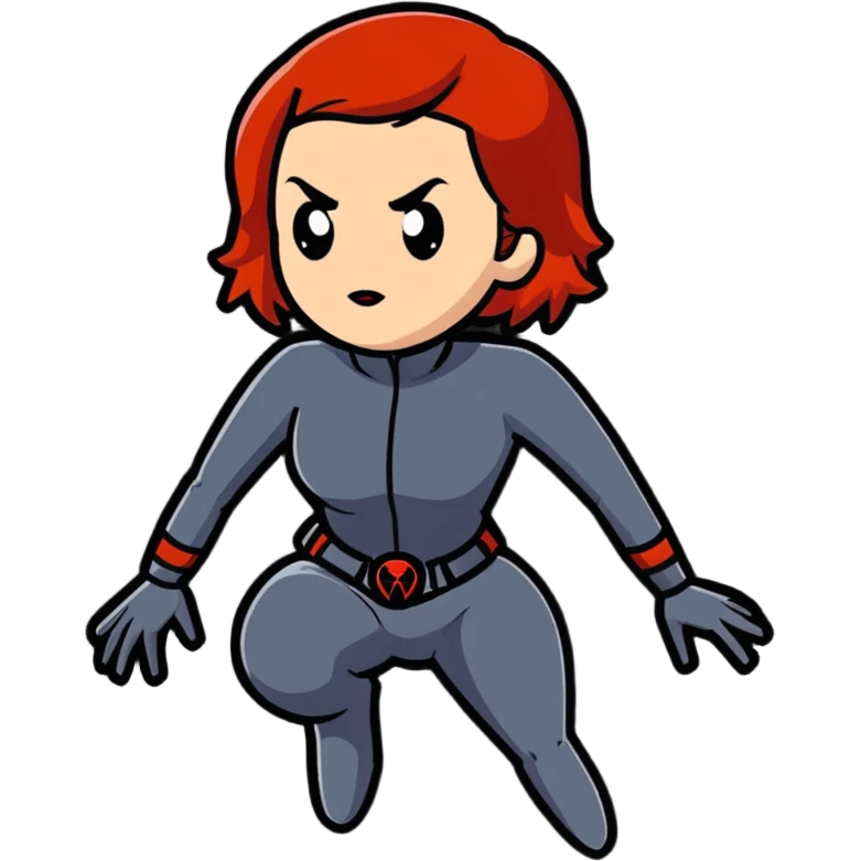 Black Widow Marvel character emoji