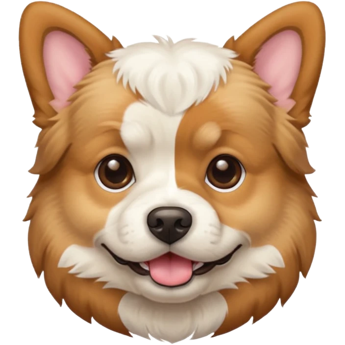 Can you do a mix of a Maltese, pPomeranian, bulldog and corgi emoji