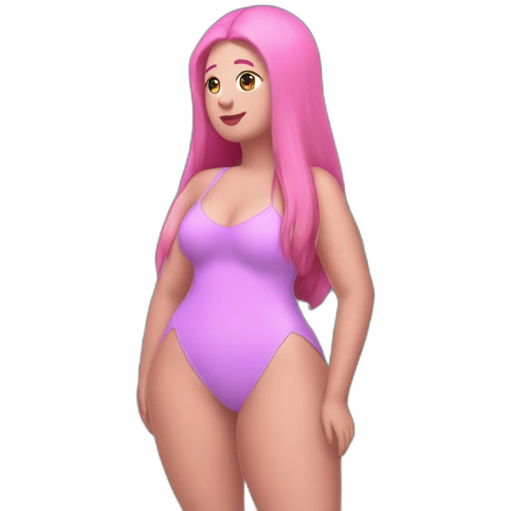 Princess Bubblegum full body pawg swimsuit emoji