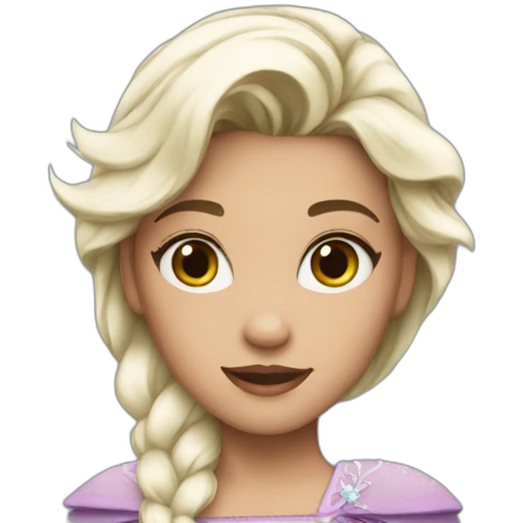 a girl with elsa costume emoji