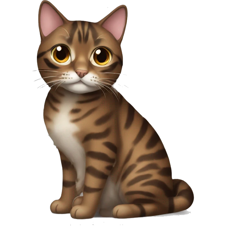 Beautiful woman long dark brown hair hug bengal cat emoji
