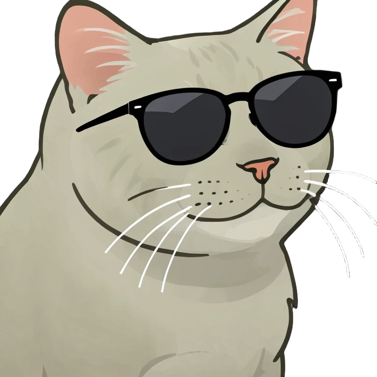 Cat with sunglasses emoji