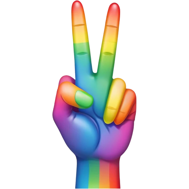 rainbow middle finger emoji