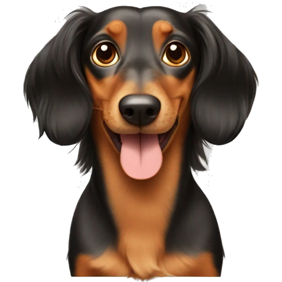 Long haired Weiner dog   emoji