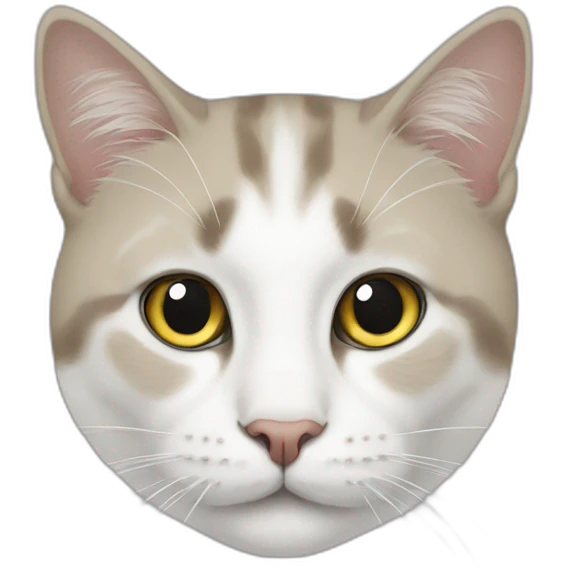 cat lack and white emoji