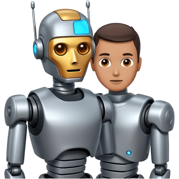 Robot killing a man emoji