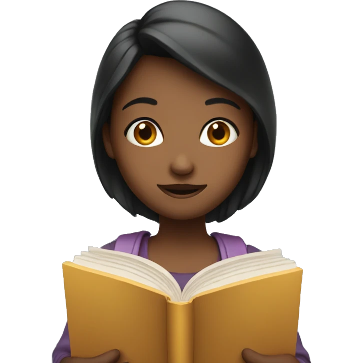 Girl reading a book  emoji