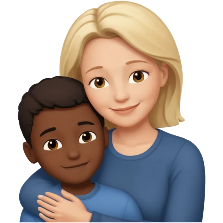 love from a white mother to adult black son emoji