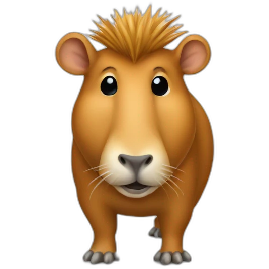 Capivara com colar de prata emoji