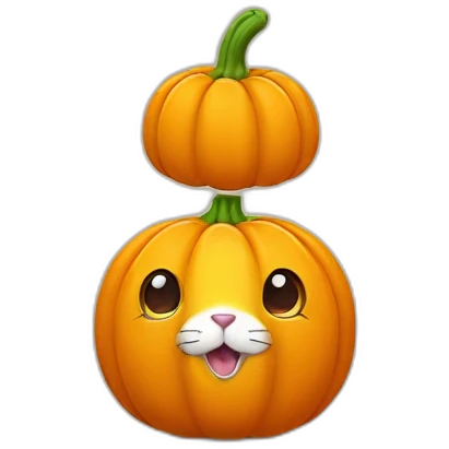 Lapin dans une citrouille emoji