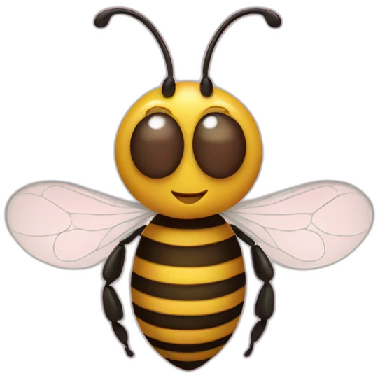 Bee with hearts for eyes emoji