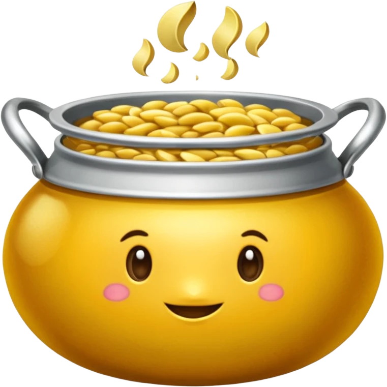 haz una olla de comida llena de lingotes de oro emoji