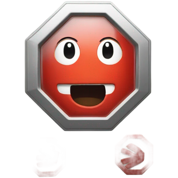 Blinking stop sign  emoji