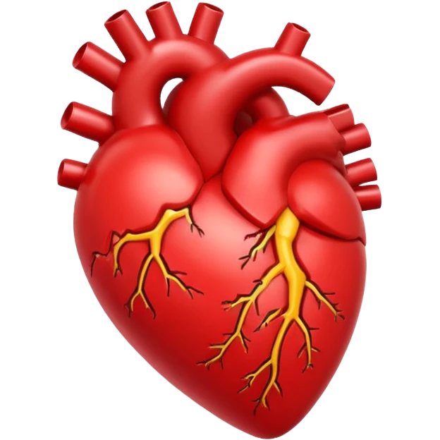 Cartoon heart beating out of chest emoji