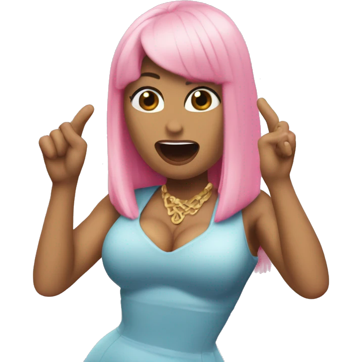 Nicki Minaj slapping the screen emoji
