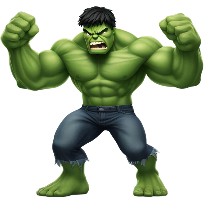 Incredible Hulk smashing emoji