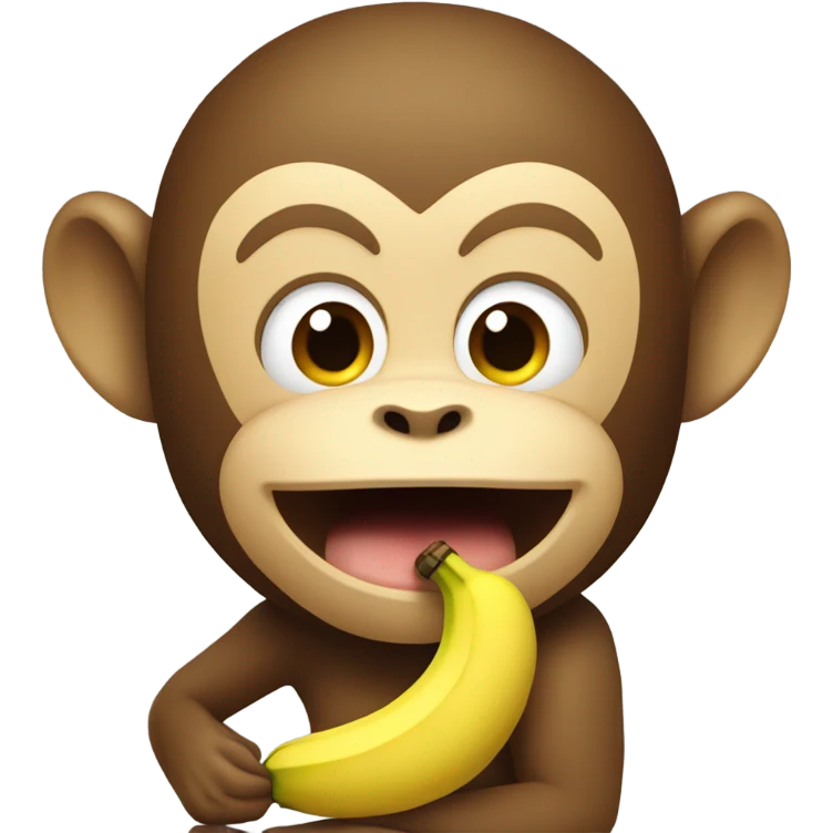 Monkey eating banana  emoji