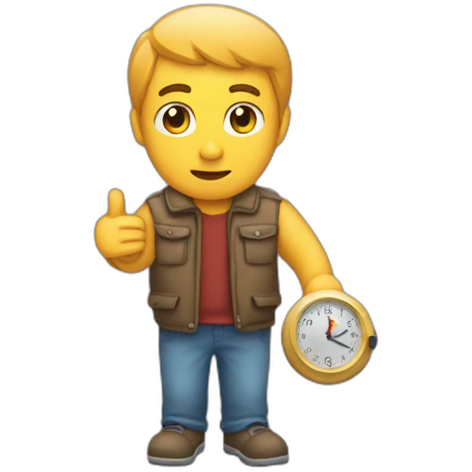 Personne qui regarde sa montre désespéré emoji