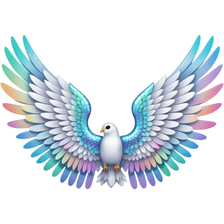 glitter wings white emoji