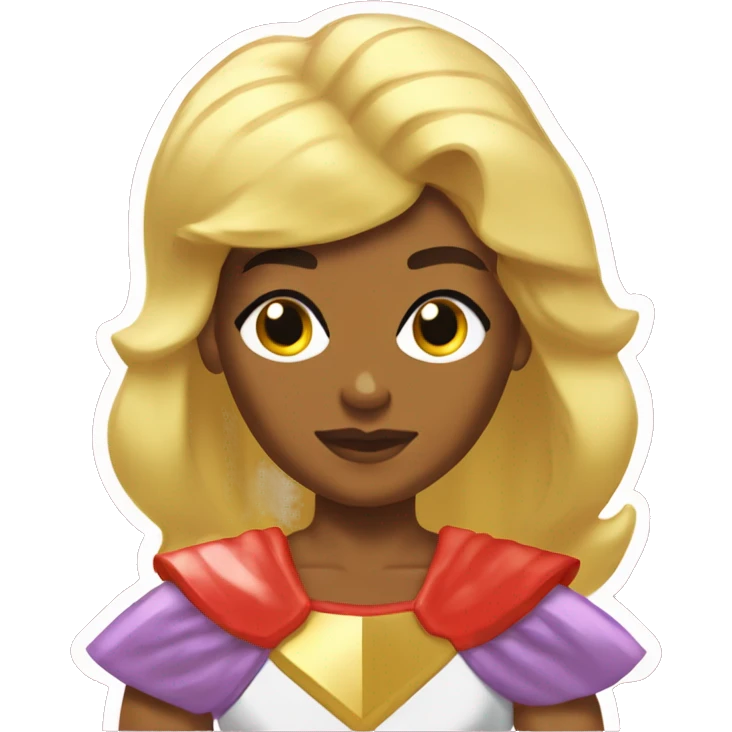 She-ra hermana de He-man con la camiseta de boca emoji
