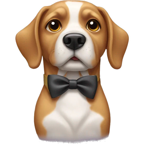 Dog with bow tie emoji