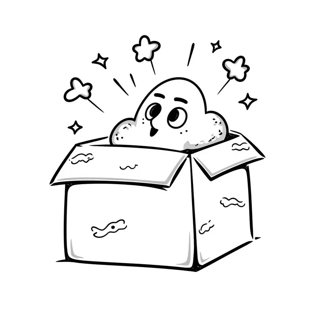 open box with sparkles inside emoji