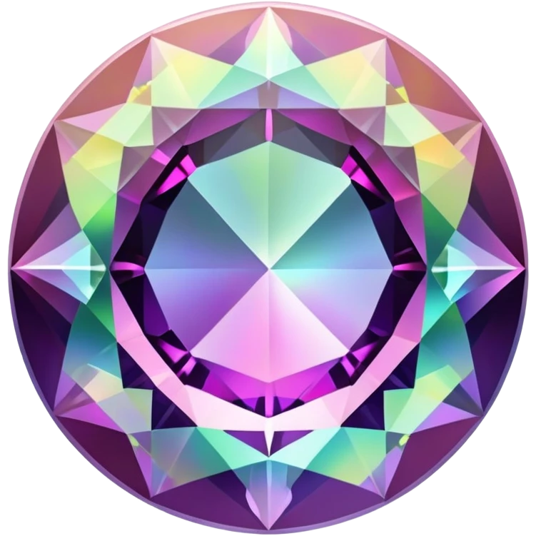 round mystic topaz holographic gem emoji